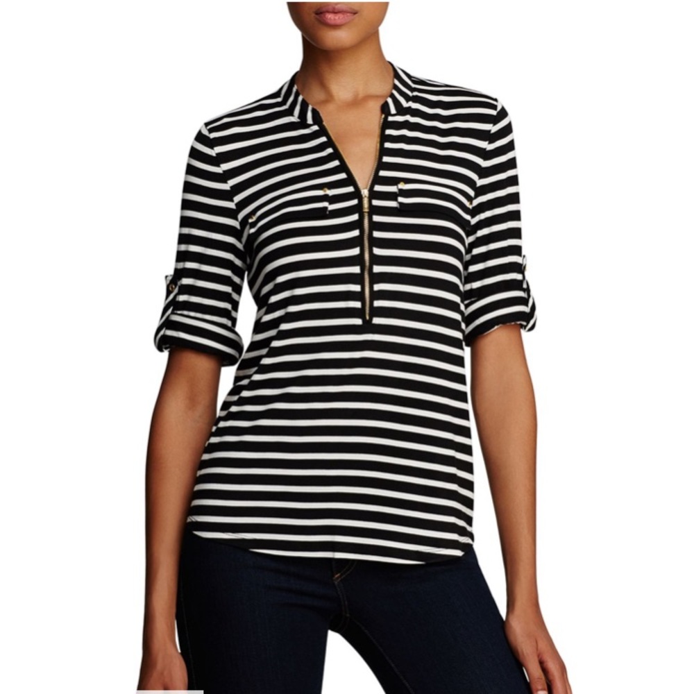 Calvin Klein partial zip up top